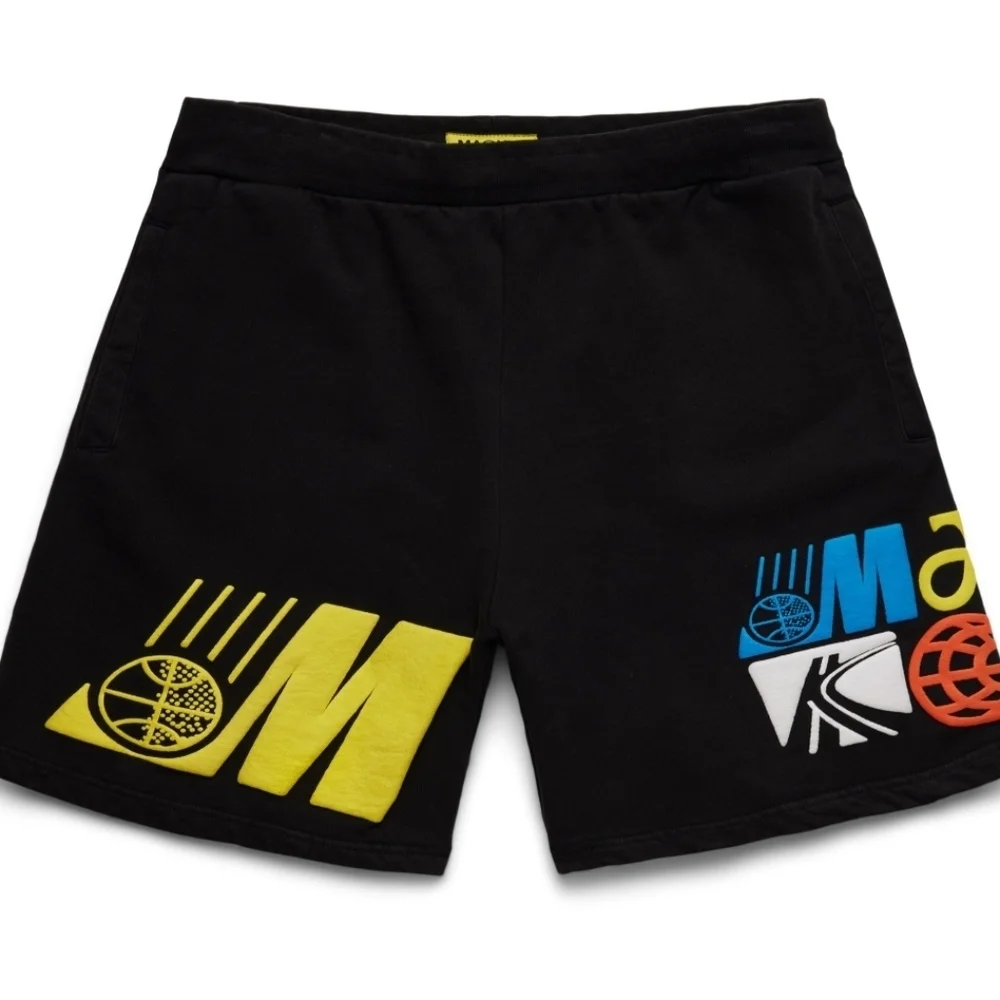 Market Fleece Cotton Shorts Black size Men's Large